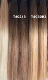 Ombre, glattes Echthaar, Farbe T40218 Nerzblond, Zopf 40 cm