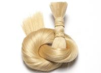 Natur Goldblonder, loser Echthaarzopf, Farbe 24, Zopf 45 cm